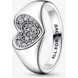 Poseidons Jewellery Kalp Pavé Mühür Yüzük