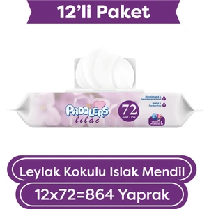 Leylak Kokulu Islak Mendil 12X72'li Koli (864 Yaprak)