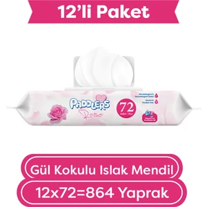 Gül Kokulu Islak Mendil 12X72'li Koli (864 Yaprak)