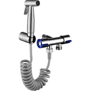 2 M. Paslanmaz Çelik Tuvalet Musluk Seti - Gümüş (Yurt Dışından)