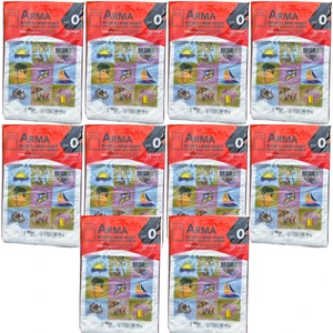 Baskılı Mini Blok Poşet Torba - No : 0 - 20X30 Cm. - Beyaz - 100 Adetlik 10 Paket