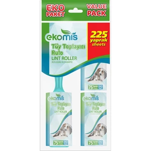 Tüy Toplayıcı Rulo Eko Paket  3 Rulo 225 yaprak