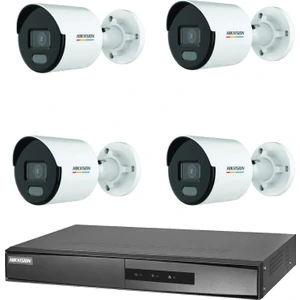 4 Kameralı 2 Mp Colorvu Ip Güvenlik Kamera Seti (Dahili Mikrofonlu)