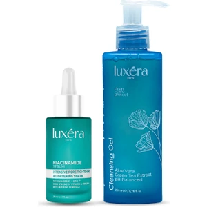 Luxera Paris ,Vegan Bakım Seti (Temizleme Jeli / Cleansing Gel + Niacinamide Serum)