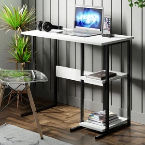 MSR2 Metal Ayaklı Bilgisayar Çalışma Masası - Beyaz