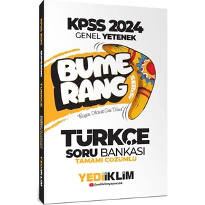 Yediiklim Yayınları 2024 KPSS Genel Yetenek Bumerang Türkçe Tamamı Çözümlü Soru Bankası
