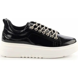 Siyah Kırışık Rugan  Kadın Sneaker K01345016008