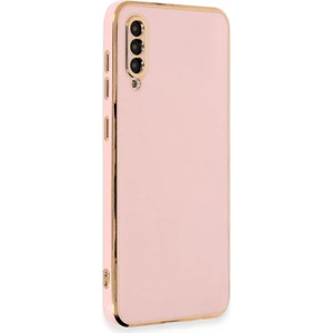 Bilişim Aksesuar  Samsung Galaxy A30S Parlak Kenarlı Bark Silikon Kılıf - Pembe