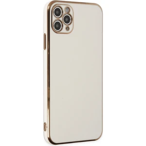 Bilişim Aksesuar  iPhone 11 Pro Max Parlak Kenarlı Bark Silikon Kılıf - Beyaz