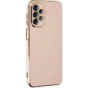  Samsung Galaxy A23 4g Parlak Kenarlı Bark Silikon Kılıf - Pembe