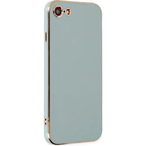 Bilişim Aksesuar  iPhone 8 Parlak Kenarlı Bark Silikon Kılıf - Açık Yeşil