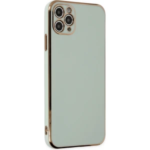 Bilişim Aksesuar  iPhone 11 Pro Max Parlak Kenarlı Bark Silikon Kılıf - Açık Yeşil