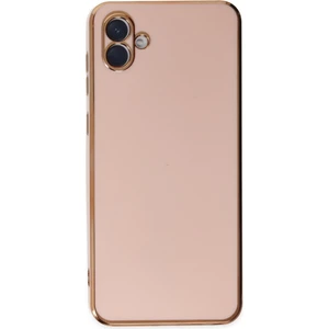 Bilişim Aksesuar  Samsung Galaxy A04E Parlak Kenarlı Bark Silikon Kılıf - Pembe