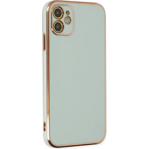 Bilişim Aksesuar  iPhone 11 Parlak Kenarlı Bark Silikon Kılıf - Açık Yeşil