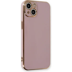 Bilişim Aksesuar  iPhone 13 Parlak Kenarlı Bark Silikon Kılıf - Mor