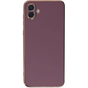 Bilişim Aksesuar  Samsung Galaxy A04E Parlak Kenarlı Bark Silikon Kılıf - Mor