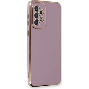 Bilişim Aksesuar  Samsung Galaxy A53 5g Parlak Kenarlı Bark Silikon Kılıf - Mor