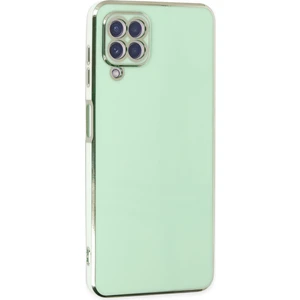 Bilişim Aksesuar  Samsung Galaxy M22 Parlak Kenarlı Bark Silikon Kılıf - Açık Yeşil