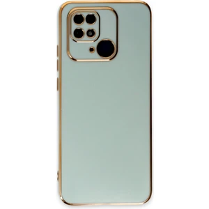 Bilişim Aksesuar  Xiaomi Poco C40 Parlak Kenarlı Bark Silikon Kılıf - Açık Yeşil