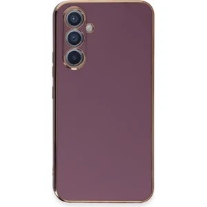 Bilişim Aksesuar  Samsung Galaxy A54 5g Parlak Kenarlı Bark Silikon Kılıf - Mor