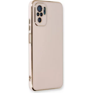Bilişim Aksesuar  Xiaomi Redmi Note 10 Parlak Kenarlı Bark Silikon Kılıf - Pembe