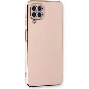 Bilişim Aksesuar  Samsung Galaxy M22 Parlak Kenarlı Bark Silikon Kılıf - Pembe