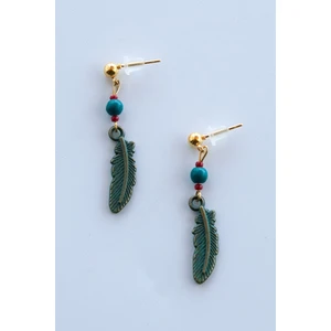 Lila Rosa  Etnik Otantik Tasarım Pirinç Küpe