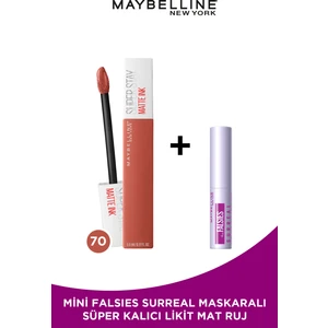 Maybelline New York Super Stay Matte Ink Likit Mat Ruj - 70 Amazonian Mini Falsies Surreal Maskara Li