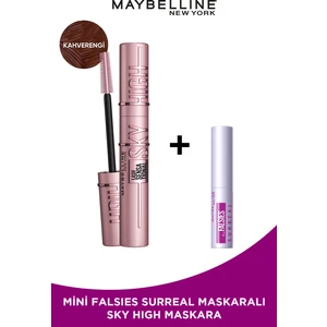 Maybelline New York Lash Sensational Sky High Kahverengi Maskara Mini Falsies Surreal Maskara Hediyeli