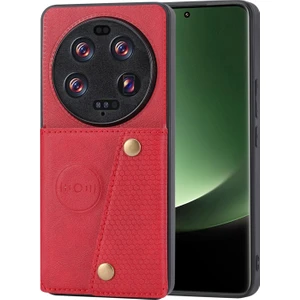 Lr Joyful Xiaomi 13 Ultra Kart Tutucu Kickstand Pu Deri Kaplamalı Tpu Şok Geçirmez Arka Kapak (Yurt Dışından)