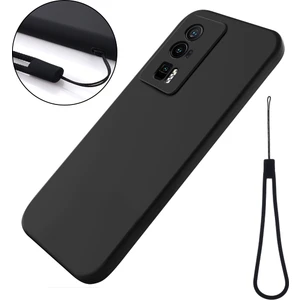 Lr Joyful Xiaomi Poco F5 Pro 5g/redmi K60 Pro 5G/K60 5g, Yumuşak Astar Sıvı Silikon Cep Telefon Kapağı Kayışlı Telefon Kılıfı (Yurt Dışından)