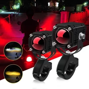 2 Adet Büyüteç Farlar Motosiklet Sis Lambası 4 Mod H4 H6 BA20D (Yurt Dışından)