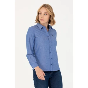 U.S. Polo Assn. Kadın Saks Gömlek Basic 50277630-VR045
