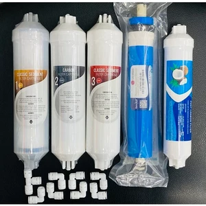 Su Arıtma Cihazı 12 Inç Inline 5'li Membranlı Filtre Seti