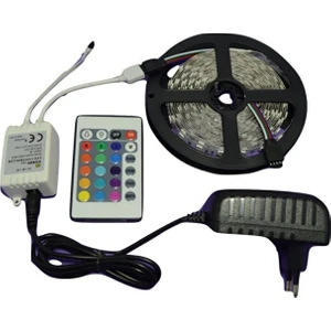 Rgb Şerit LED Seti 5mt (Led+Trafo+Rgb Kumanda)