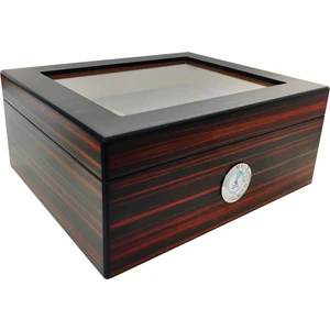 Kırmızı Camlı Humidor Puro Kutusu RC42KR