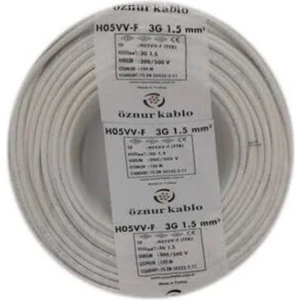 Tam Bakır 3x1,5 Ttr Kablo 100MT.