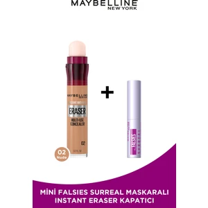 Maybelline New York Instant Anti Age Eraser Kapatıcı + 02 Nude Mini Falsies Surreal Maskara