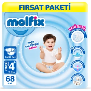 Bebek Bezi 4+ Beden Maxi Plus Fırsat Paketi 68 Adet