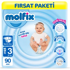 Bebek Bezi 3 Beden Midi Fırsat Paketi 90 Adet