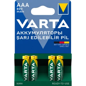 VARTA 800mAh AAA Şarj Edilebilir 4'lü Pil