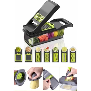 Rendeleme 13 Parça Hazneli Sebze Doğrayıcı Dilimleyici Kesici Çok Fonksiyonlu Rende Seti