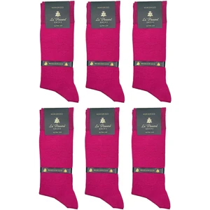 La Pescara  6'lı Fuşya Merserize Erkek Çorap CRP228
