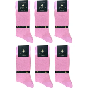 La Pescara  6'lı Pembe Merserize Erkek Çorap CRP223