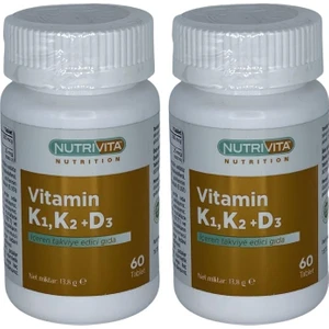 Nutrivita Nutrition Vitamin K1 Vitamin K2 Vitamin D3 Vitamini 2 x 60 Tablet