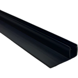 Glass Makro Duşakabin Siyah Yan Suluk (F Fitil) 200 cm (4-5-6mm)