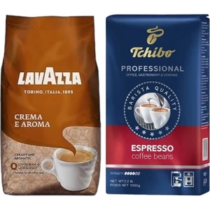 Crema E Aroma Çekirdek Kahve 1 Kg+Tchibo Profesional Espresso Çekirdek Kahve 1 kg