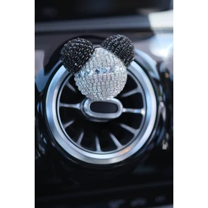 Panda Koku Gümüş Taş Kulakları Siyah Taş & Gümüş Baget Taş