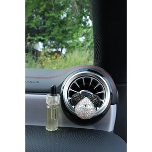 Panda Koku Yaldızlı Kulakları Siyah Taş,  Gümüş Baget Taş & Yedek Koku Şişesi