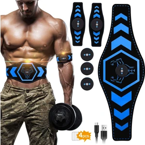 Ems Karın Fitness Cihazı Karın Kas Eğitimi Enstrüman Taşınabilir Hidrojel Karın Kas Kemeri Üç Parçalı Set (Yurt Dışından)